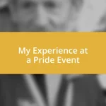 My Experience at a Pride Event